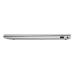 Closed side view of HP 15-fc0634AU Laptop showing metallic silver body with USB port and power connector.