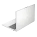 Partially open HP 15-fc0634AU Laptop with silver keyboard and matte lid featuring HP logo.