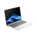 Angled view of HP EliteBook 8 G1i Laptop showing slim profile, compact keyboard, and abstract blue screen.