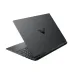 Partially open HP Victus Gaming 15-fa2276TX Laptop with metallic V logo and visible left-side ports.
