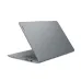 Rear angled view of Lenovo IdeaPad Slim 3 14IAN8 Laptop showing matte gray lid, keyboard deck, and left-side ports.