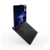 Front angled view of Lenovo Legion Pro 5 16IAX10 Laptop with RGB keyboard and vivid futuristic cityscape display.