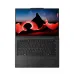 Front-facing shot of the Lenovo ThinkPad X1 Carbon Gen 12 Laptop with vivid ribbon wallpaper and TrackPoint keyboard.