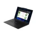 Angled front view of the Lenovo ThinkPad X1 Carbon Gen 12 Laptop displaying charts and graphs on a business dashboard.