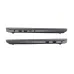 side view of the closed Lenovo V15 Gen 4 Laptop showing Ethernet, USB-A, USB-C, and audio jack ports.