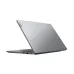 Rear-left angled view of the Lenovo V15 Gen 4 Laptop partially open with HDMI and USB ports visible on matte gray chassis.