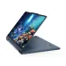 Tent mode view of the Lenovo Yoga 9 2-in-1 14ILL10 Laptop with vivid underwater scene on touchscreen display.