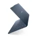 Low-angle side view of the Lenovo Yoga 9 2-in-1 14ILL10 Laptop partially open, showing slim profile and dark blue chassis.