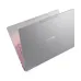 Rear-angle view of the Lenovo Yoga Slim 7 14ILL10 Laptop showing silver lid, Yoga branding, and gradient pink keyboard deck.