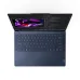 Top-down view of the Lenovo Yoga Slim 7 14Q8X9 Laptop with split-screen showing design app and code editor.