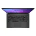 Overhead view of MSI Modern A15 AI F2HMG Laptop with full keyboard layout and AI display in purple-blue tones.