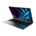 Angled view of the open Tecno MEGABOOK K16S laptop, showing the screen with a blue/purple abstract image.