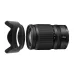 Nikon NIKKOR Z 24-105mm f/4-7.1 Lens shown with lens hood beside it marked from 50mm to 105mm focal lengths.