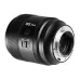 Angled rear view of the black Sirui 85mm F1.4 lens showing the E-mount connection.