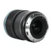 Angled rear view of the black Sirui Sniper 23mm F1.2 lens showing the mount and USB-C port.