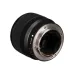 Rear perspective view of Sony FE 50mm f/1.8 prime lens showing metal E-mount ring and electronic contact pins