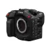 Front angled view of Canon EOS C80 6K Full-Frame RF Mount Cinema Camera with RF lens mount exposed.