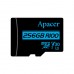 Apacer 256GB MicroSDXC UHS-I U3 V30 R100 A1 Class-10 Memory Card with Adapter