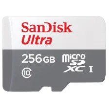 SanDisk Ultra 256GB Class-10 100mbps Micro SDXC UHS-I Memory Card (SDSQUNR-256G-GN3MN)