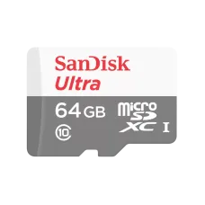 SanDisk Ultra 64GB Class-10 100mbps Micro SDXC UHS-I Memory Card (SDSQUNR-064G-GN3MN)