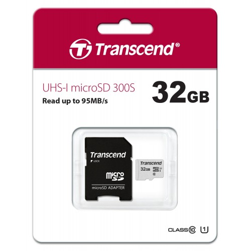 Transcend TS32GSDC300S 32GB UHS-I U1 SD Memory Card 