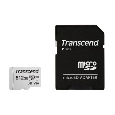 Transcend 512GB 300S UHS-I microSDXC U3A1 Memory Card with Adapter