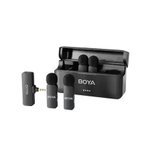 BOYA BY-V4 4-Channel Mini Wireless Microphone with 3.5mm Converter