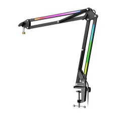 FIFINE AmpliGame BM38 RGB Microphone Boom Arm Stand