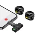 Hoco L22 Wireless Lavalier Microphone, receiver connected to smartphone with transmitter shown beside device