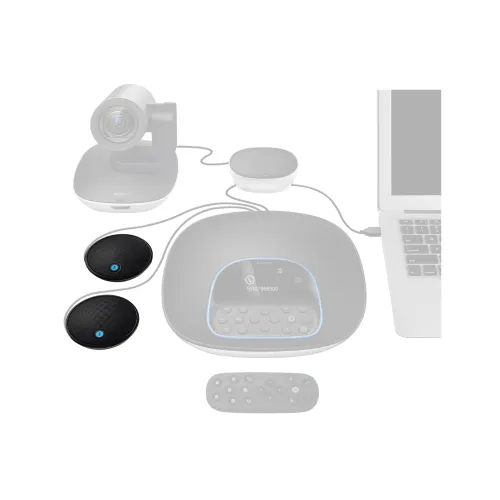 Logitech Group Expansion Microphones (Pair) for Larger Video &amp Audio Conferencing