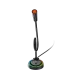 Front view of the Meetion MT‑MC13 RGB Wired Gaming Microphone showing flexible gooseneck and circular RGB‑lit base design.