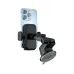 Front view of BWOO BO-ZJ125 Dashboard Car Mount Phone Holder with smartphone mounted showing adjustable grip and suction base design