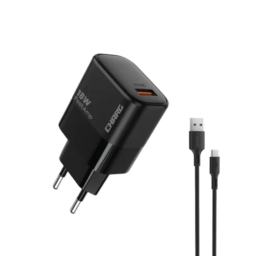 CHARG FastAmp 18W USB Charger Adapter With Type-C Cable