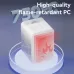 Front view of Deli ET768 Travel Adapter on platform with flame-retardant PC body tested up to 750°C.