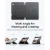 Flat-lay interior view and side viewing angles of ESR Flip Magnetic Case with Pencil Holder For iPad Air 4/5/ 11