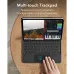 Top-down view of ESR Rebound Magnetic Keyboard Case For iPad 10/11 (A16) highlighting multi-touch trackpad navigation.
