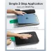 ESR UltraFit Classic Screen Protector for iPad highlighting compatibility and full-screen protection.