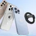 Joyroom JR-ZS500 Magnetic Ring Holder, angled view with smartphone supported upright by foldable ring stand
