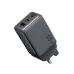 Angled view of Oraimo HyperGaN 65 65W GaN Charger Adapter with 100W Type-C Cable showing compact adapter with dual ports