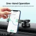 UGREEN LP200 Phone Holder enables quick one-hand phone mounting and removal on a car dashboard.