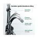 Close-up of aluminum alloy tripod with push lock system, 26mm pipe, and durable anti-cut arc design.