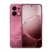 OPPO A6 Pro 5G in Rosewood Red with dual rear cameras and punch-hole display, sleek design and green abstract wallpaper