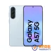 Samsung Galaxy A57 5G front and back view with triple rear cameras and official warranty logo