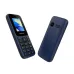Symphony A40 navy blue feature phone with keypad, compact screen, rear camera module and speaker, angled front and back view