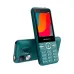 Symphony Fire60 feature phone in teal with front and rear views, colorful display, camera, keypad, and flashlight.