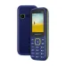 Blue Symphony Hero20 feature phone with green trim, showing its keypad and display, with the back panel behind it.
