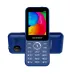 Symphony L138 navy blue feature phone with keypad, small screen, rear camera and speaker, front and back view