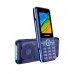 Blue Symphony L146 phone showing keypad, flashlight button, color display, and rear camera with speaker grille.