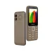 Symphony L49 feature phone in brown, showing front and back design with colorful display and camera.