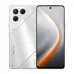 Front and back view of the Tecno Pova 7 5G in silver, showing punch-hole display and triple-lens Speed Light Design.